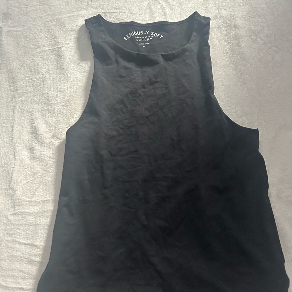Aeropostale Seriously Soft Black Sculpt Tank